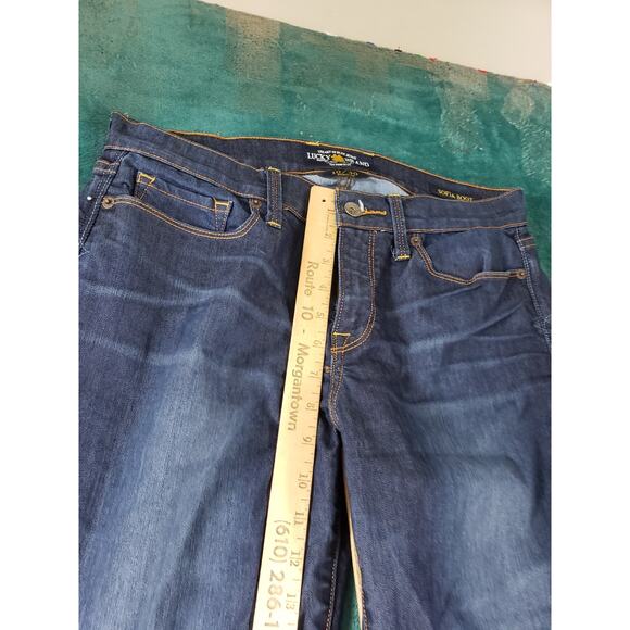 Lucky Brand Jeans Size 10 Womens Blue Stretch Pants Dark Mid Rise Sofia Bootcut - Picture 7 of 13